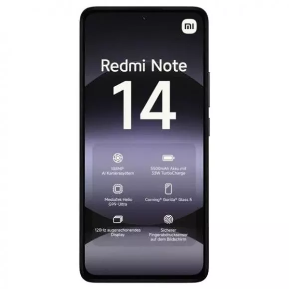 Смартфон Xiaomi Redmi Note 14 4G 8/128Gb Midnight Black